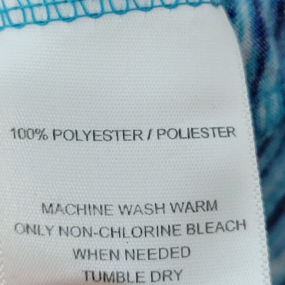 Sag Harbor Womens Sz 2X Blue Striped Short Sleeve Blouse - Picture 7 of 11